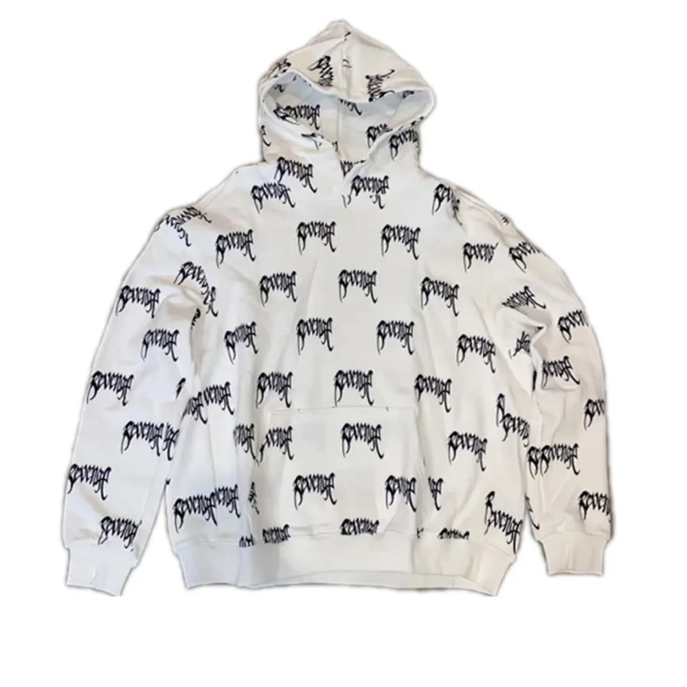 Revenge white all over massacre hoodie